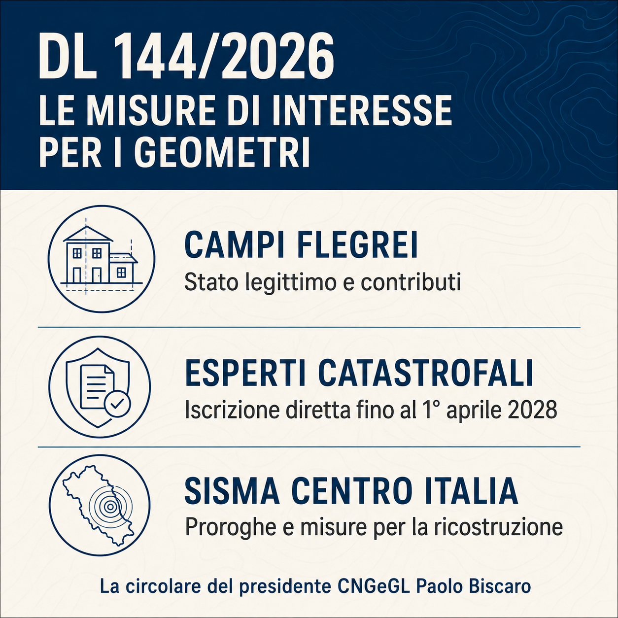DL 144/2026: le disposizioni di interesse per l’attività dei geometri